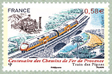 Image du timbre Centenaire des Chemins de Fer de Provence-Train des Pignes