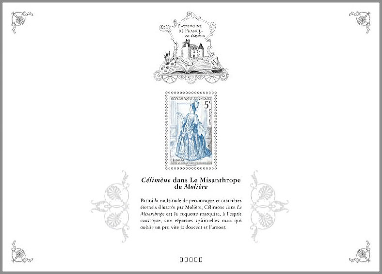 Image du timbre Célimène dans le Misanthrope de Molière