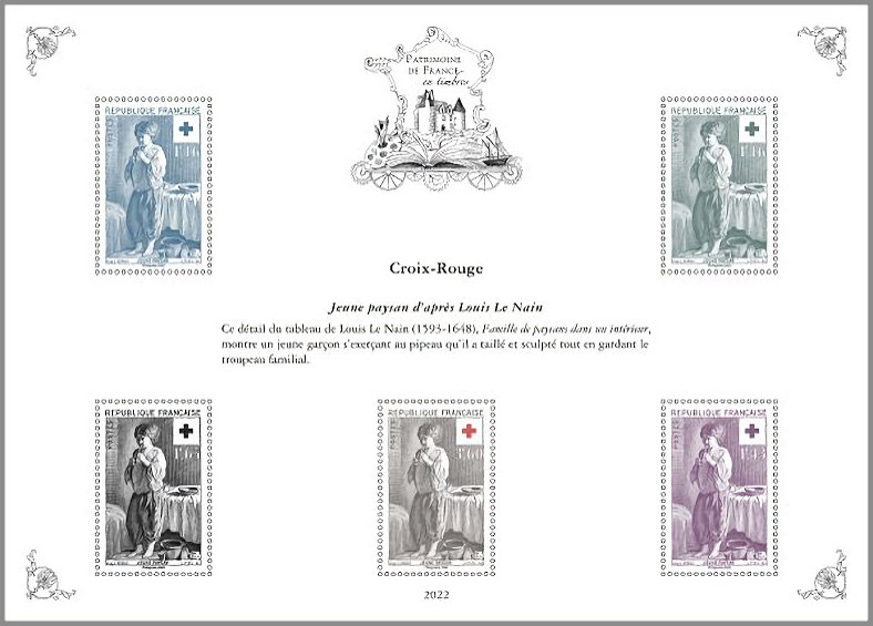 Image du timbre CROIX-ROUGE-Jeune paysan d'après Le Nain