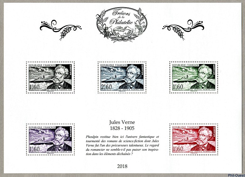 Image du timbre Feuille 8 - Jules Verne  1828 - 1905