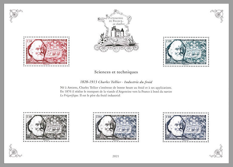 Image du timbre Sciences et techniques - 1828-1913 Charles Tellier - Industrie du froid