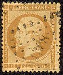 Image du timbre Napoléon III 10 c bistre dentelé