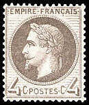 Image du timbre Napoléon III 4 c gris type II