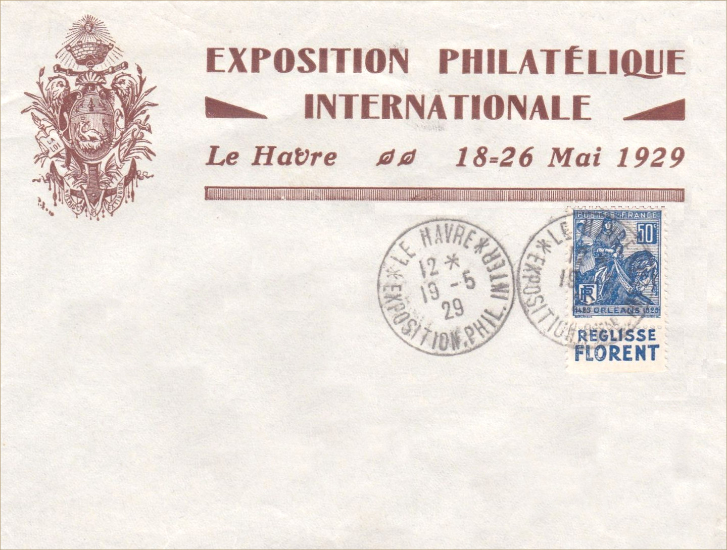 Jeanne Arc Le Havre lettre 1929