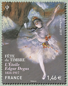 Image du timbre Détail de « L'Étoile » d'Edgar Degas - 1834-1917