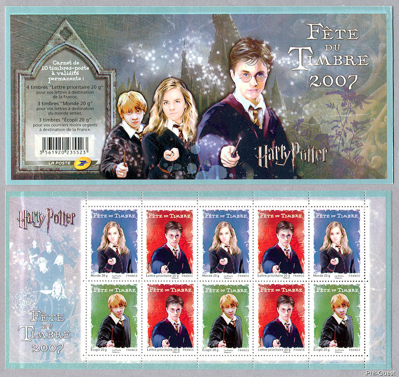 Image du timbre Harry Potter carnet de 10 timbres