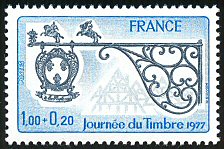 Journée du timbre 1977<BR>Enseigne de relais de Poste de Marckholseim