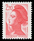 Image du timbre La République, type Liberté - 2F20 rouge
