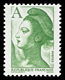 Image du timbre République, type LibertéTimbre sans valeur faciale - Lettre A vert