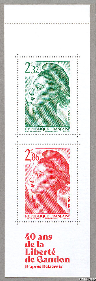 Image du timbre Carnet 40 ans de la Liberté de Gandon-d'après Delacroix