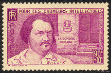 Image du timbre Honoré de Balzac 90c «La comédie humaine»