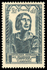 Image du timbre François Villon 1431-1489