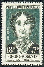 Image du timbre George Sand 1804-1876