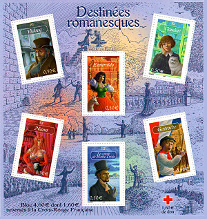 Image du timbre Le bloc-feuillet des destinées romanesques