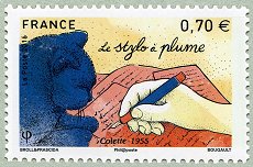 Image du timbre Le stylo à plume - Colette 1955