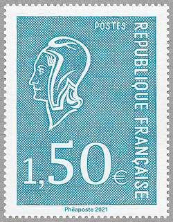 Marianne bleue à 1,50 €