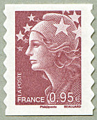 Image du timbre 0,95 euro vieux rose autoadhésif