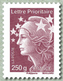 Image du timbre Lettre prioritaire 250g  France brun-prune