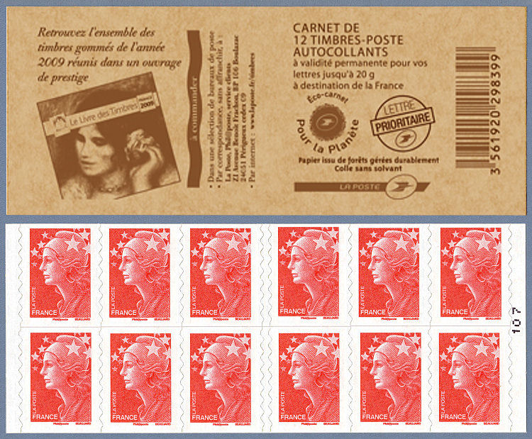Image du timbre Carnet du livre des timbres 2009