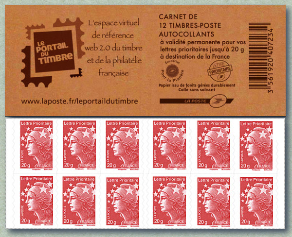 Carnet de 12 Marianne de Beaujard - Portail du timbre