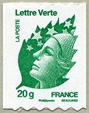 Image du timbre Lettre verte 20g pour roulette