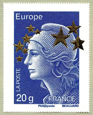 Image du timbre Marianne de Beaujard Lettre prioritaire Europe 20g