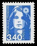 Image du timbre Marianne de Briat 3F40 bleu