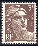 Image du timbre Marianne de Gandon 3 F brun foncé