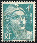 Image du timbre Marianne de Gandon 4 F émeraude