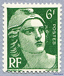 Image du timbre Marianne de Gandon 6 F vert