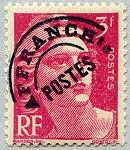 Image du timbre Marianne de Gandon 3 F rose préoblitéré