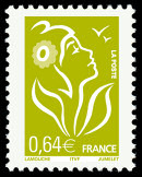 Image du timbre La Marianne de Lamouche vert clair 0,64 €