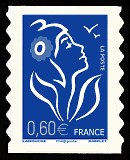 Image du timbre La Marianne de Lamouche bleu europe 0,60 €