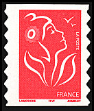 La Marianne de Lamouche rouge sans valeur faciale auto-adhésif pour carnet