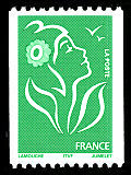 La Marianne de Lamouche vert sans valeur faciale pour roulette