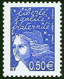 Marianne de Luquet 0,50 € bleu outremer