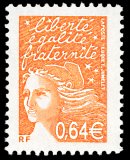 Marianne de Luquet 0,64 € orange foncé