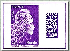 Image du timbre Marianne pour lettre prioritaire pour le monde