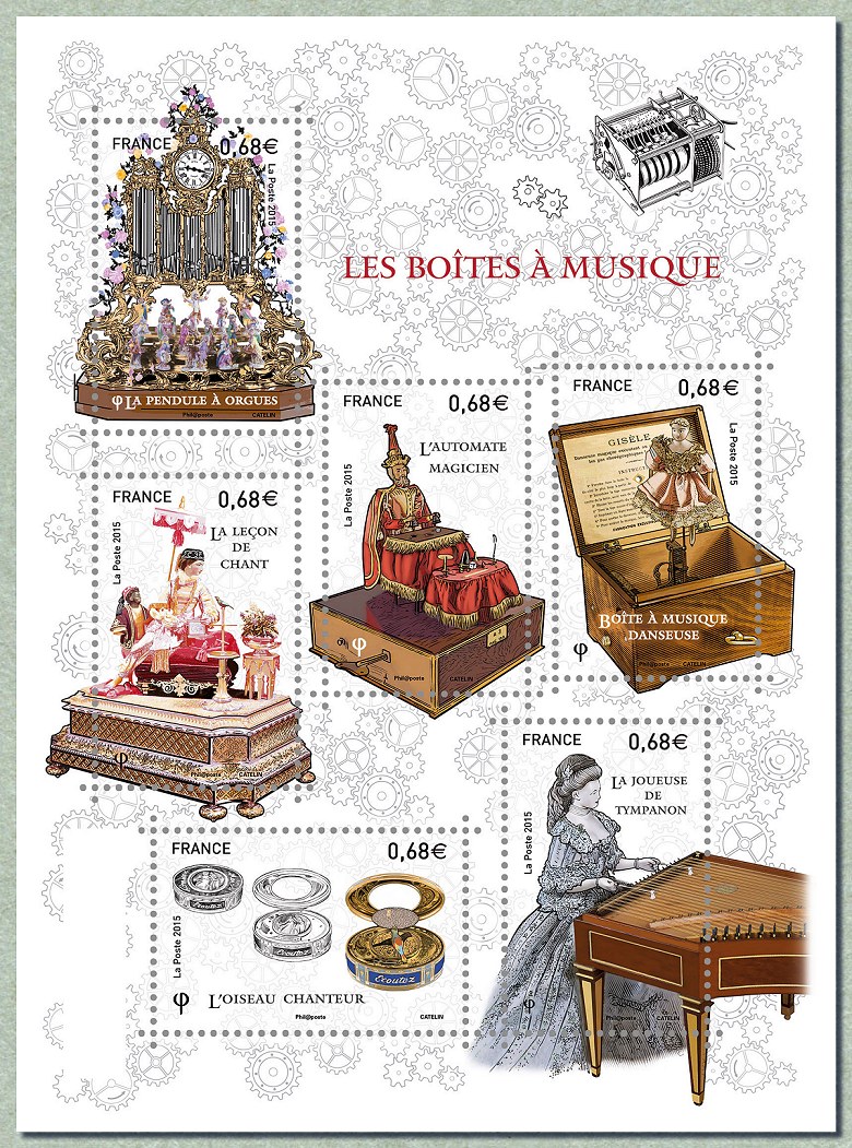 Image du timbre Les boîtes à musique