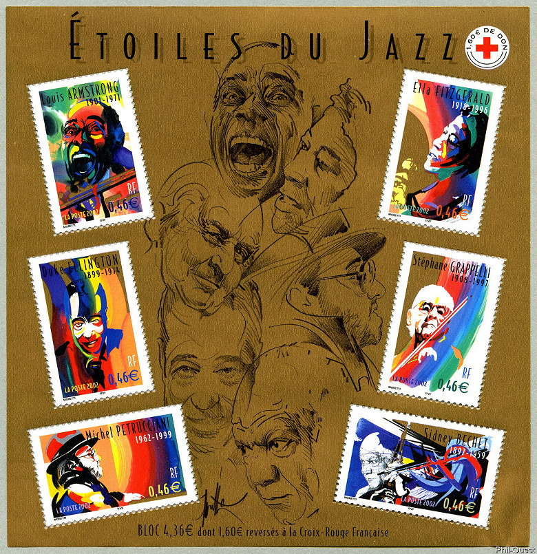 Bloc-feuillet «Étoiles du Jazz»