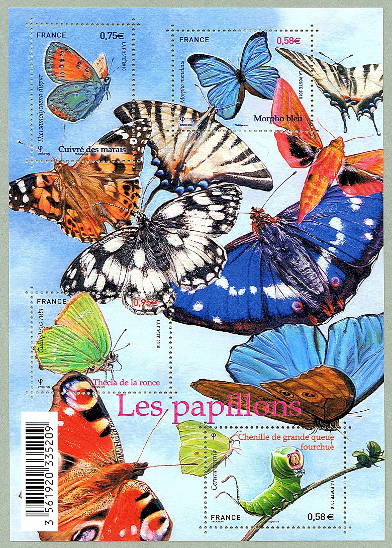 Image du timbre Les papillons