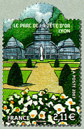 Image du timbre Le parc de la tête d'or à Lyon - serres