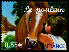 Image du timbre Le poulain