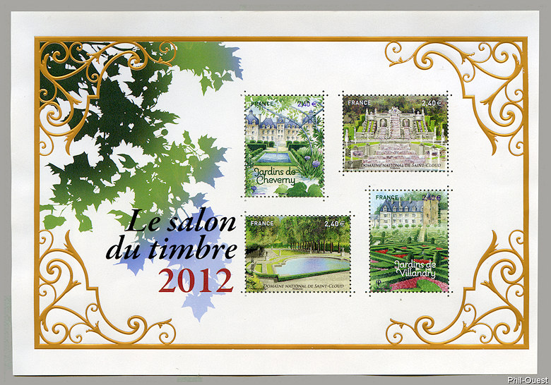 Bloc-feuillet du salon du timbre 2012
