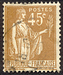 Image du timbre Type Paix 2ème série 45c bistre