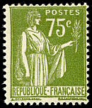 Image du timbre Type Paix 1ère série 75c olive