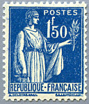 Image du timbre Type Paix 1ère série 1F50 bleu