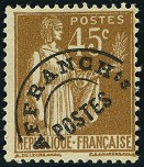 Image du timbre Type Paix  45c  bistre préoblitéré