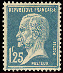 Pasteur, 1 F 25 bleu