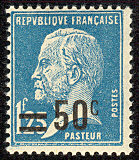 Pasteur, 50 c sur 1 F 25